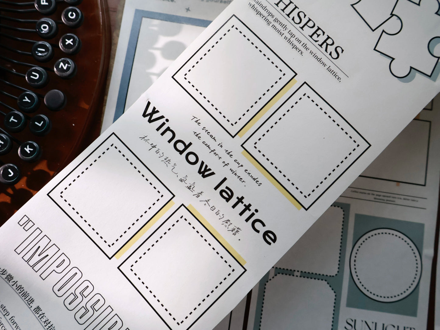 YiEr Vol15【Colorful Border】Orginal Design Pre-cut Washi/Pet Border Tape Light Retro Landscaping Stickers