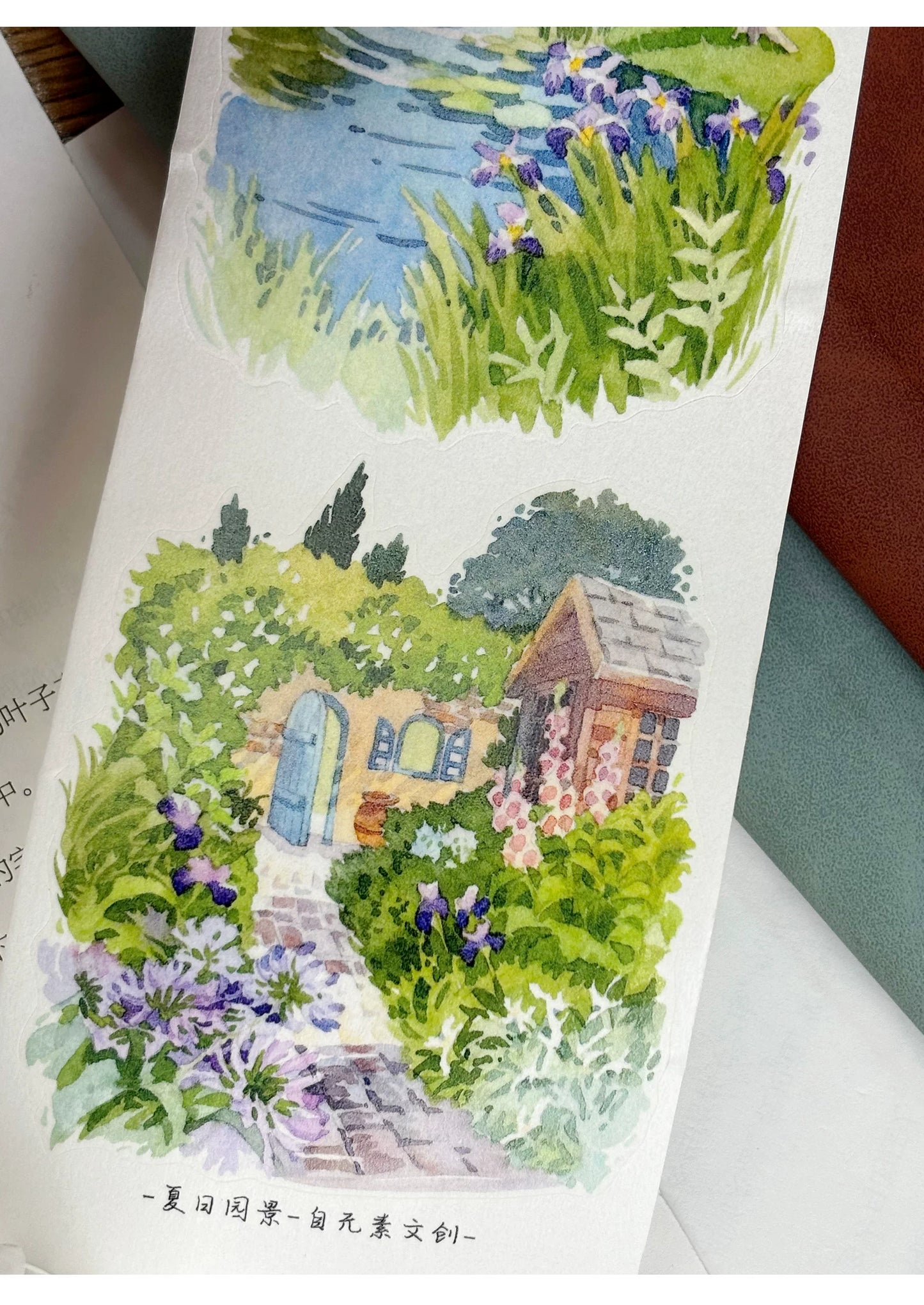 ZiYuanSu Vol15【Summer Garden Scene】Background Scene Pre-cut Washi PET Tape