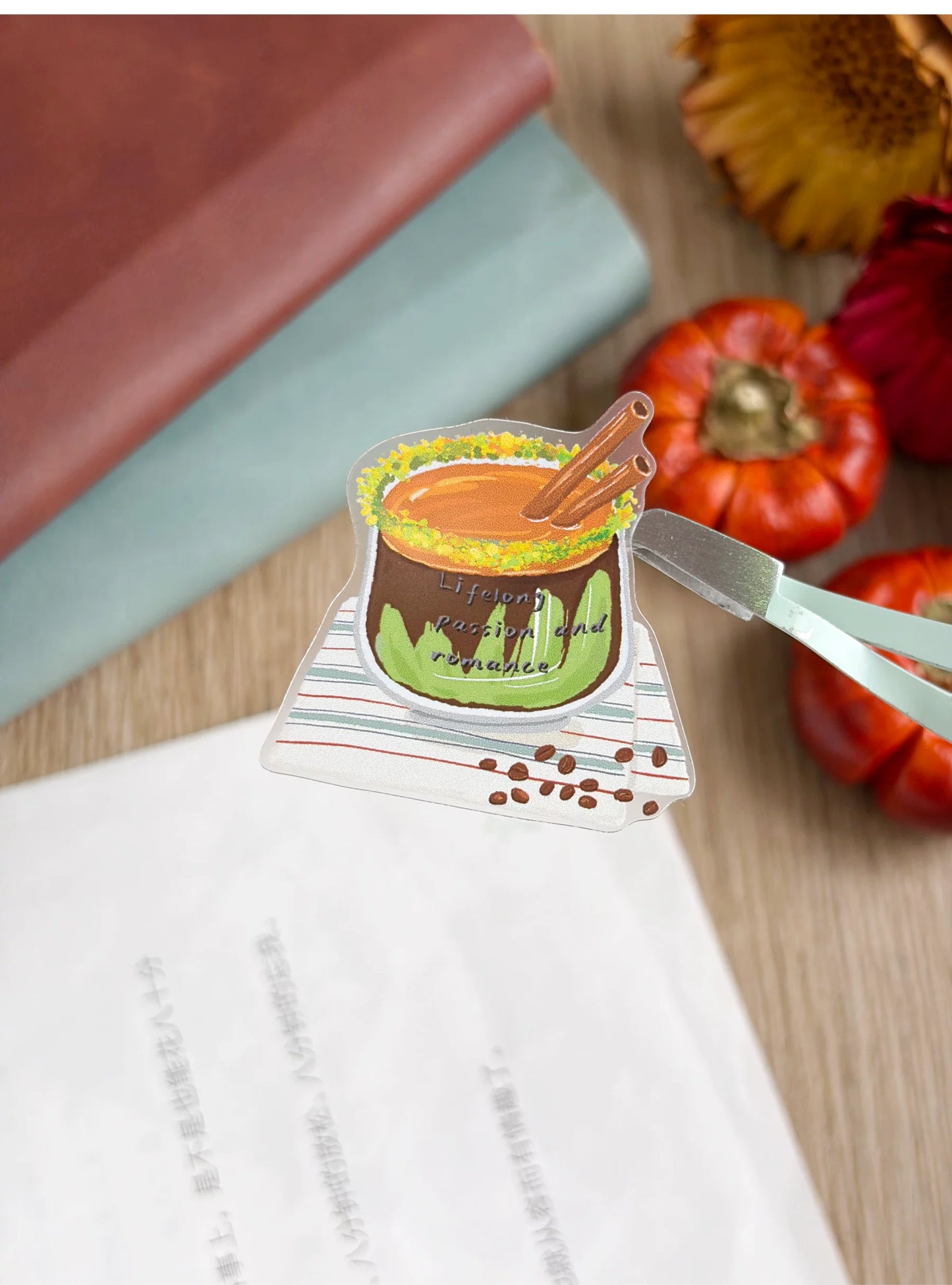 ZiYuanSu【Slightly Sweet Afternoon】Food Background Scene Pre-cut Washi PET Tape
