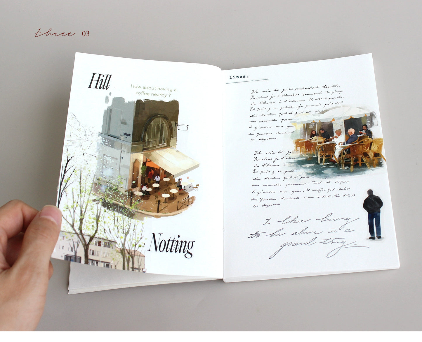 Moodtape【Walking and Drinking Coffee】Original Washi Tape Street View Coffee Stickers