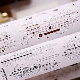 XiaoBaiJia Salt Series【Shadow Serenade】Pre-cut Orginal Design Washi/Pet Tape Light Retro Stickers