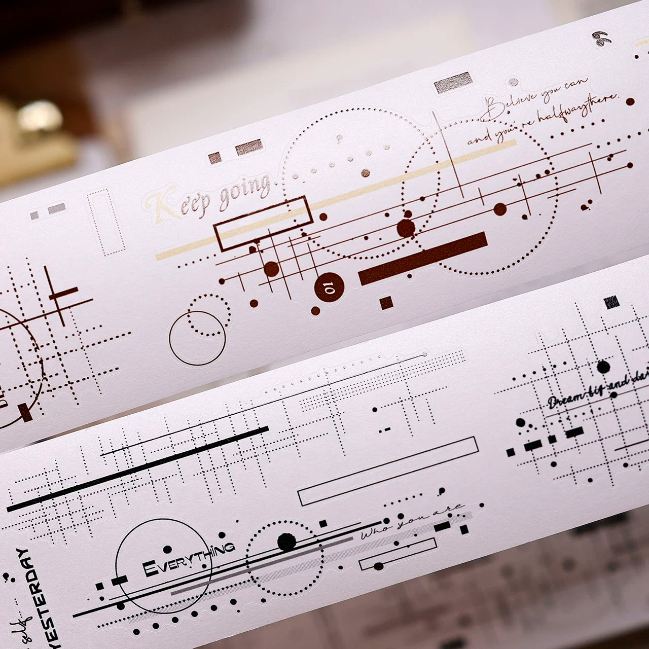 XiaoBaiJia Salt Series【Shadow Serenade】Pre-cut Orginal Design Washi/Pet Tape Light Retro Stickers