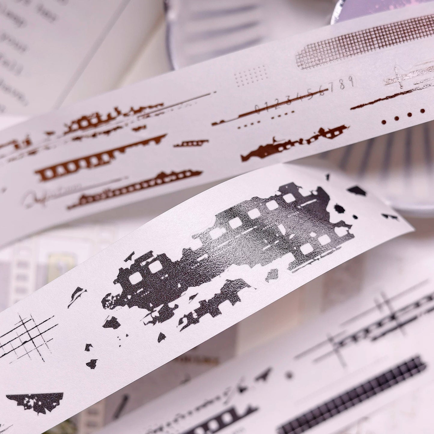 XiaoBaiJia Salt Series【Time Passes and Leaves Traces】Pre-cut Orginal Design Backgroud Washi/Pet Tape Light Retro Stickers