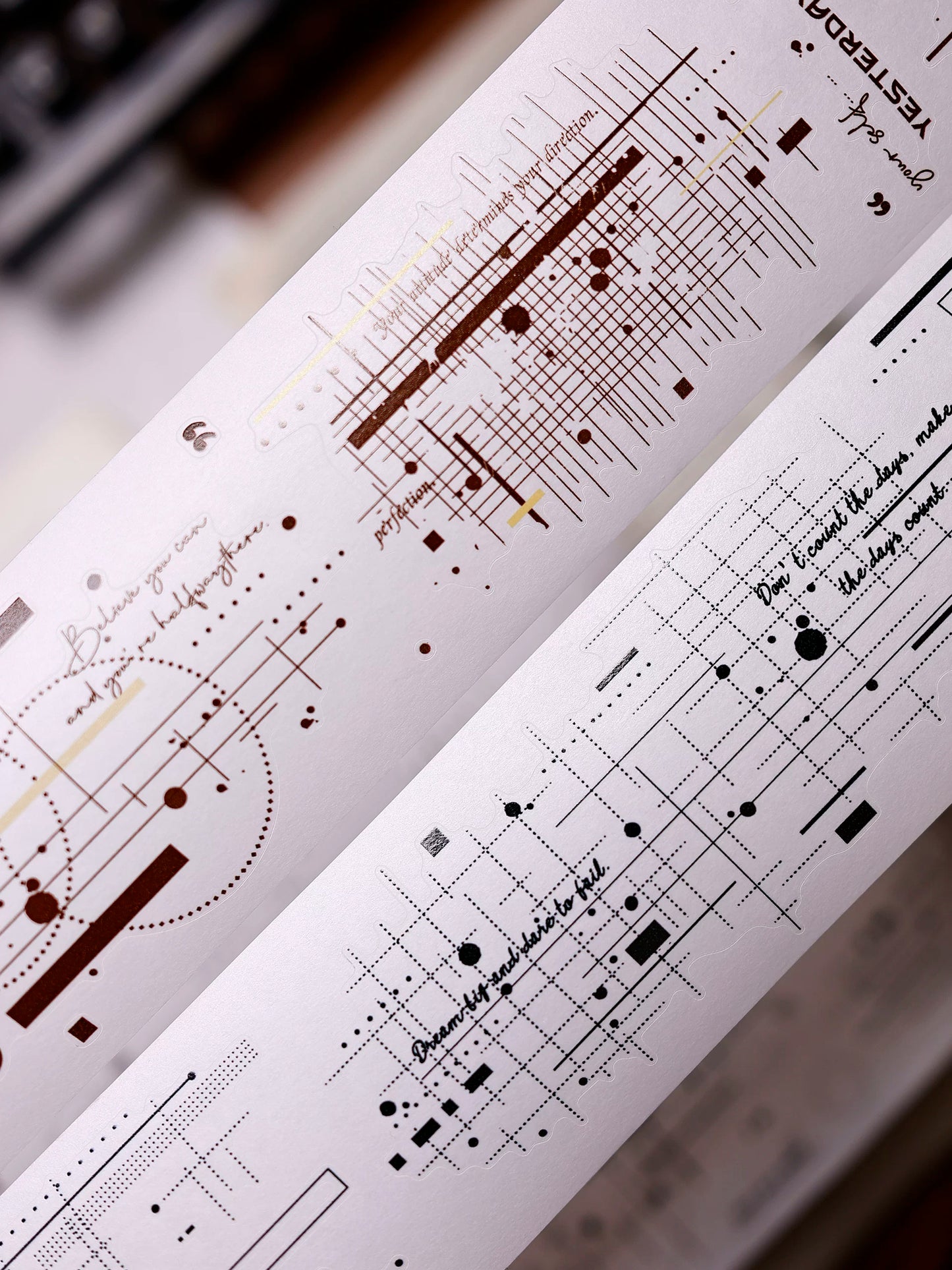 XiaoBaiJia Salt Series【Shadow Serenade】Pre-cut Orginal Design Washi/Pet Tape Light Retro Stickers