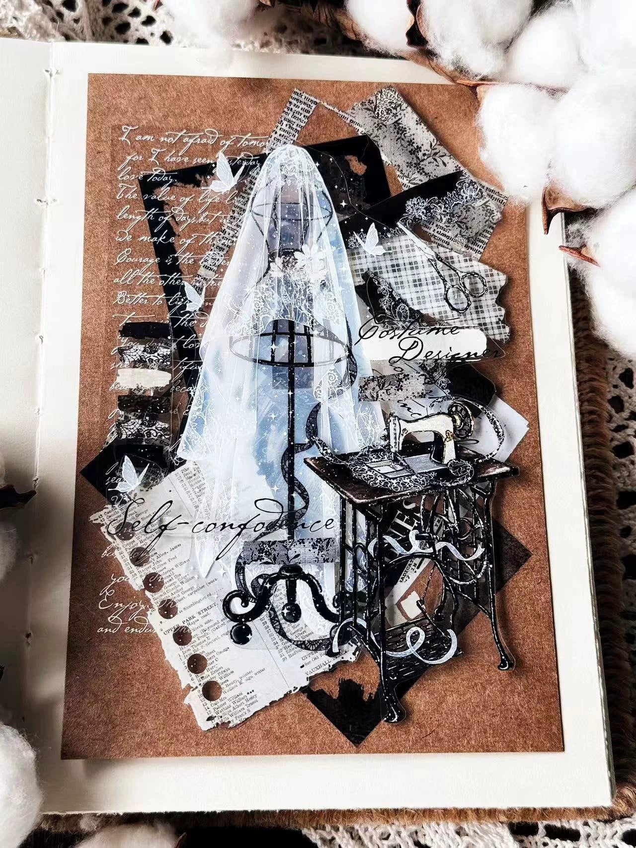 Linlanxi【 Romantic Quotes】Original Design Text Washi/Pet Tape Sticker, 5-meter-long Loop Roll