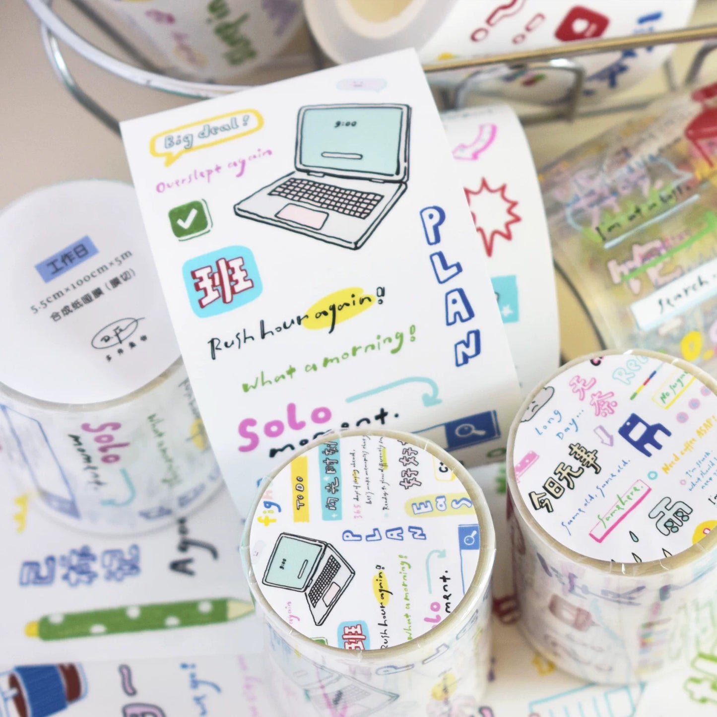 Dover Original【Working Day&Ordinary Day】 Text Element Washi Tape Sticker