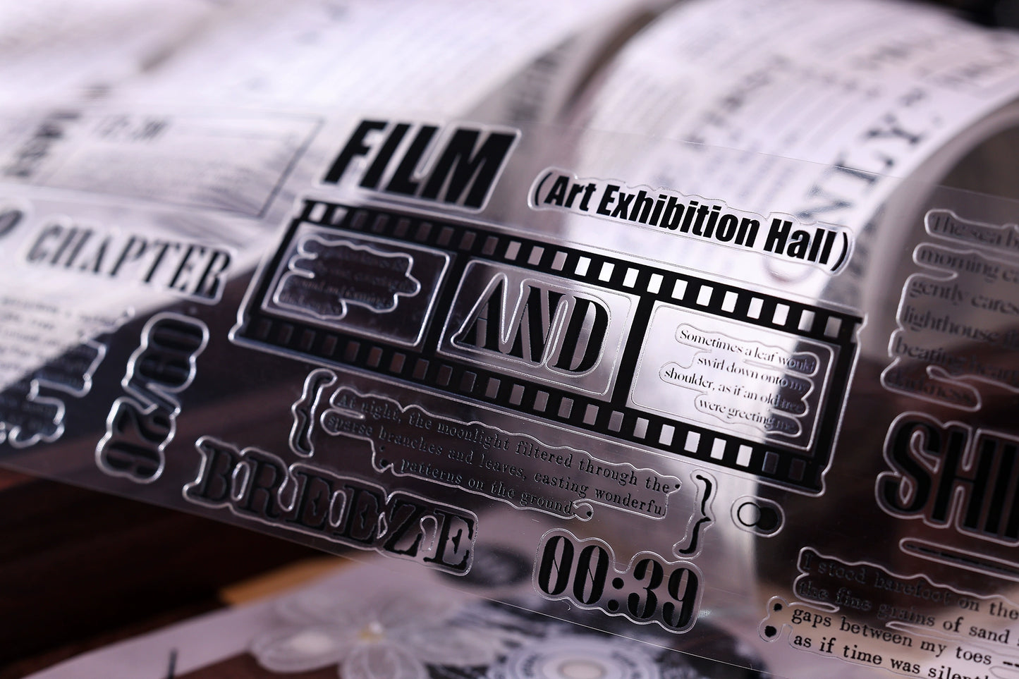 XiaoBaiJia【Paragraph】Light Retro Orginal Design Washi Pet Tape Landscape Stickers