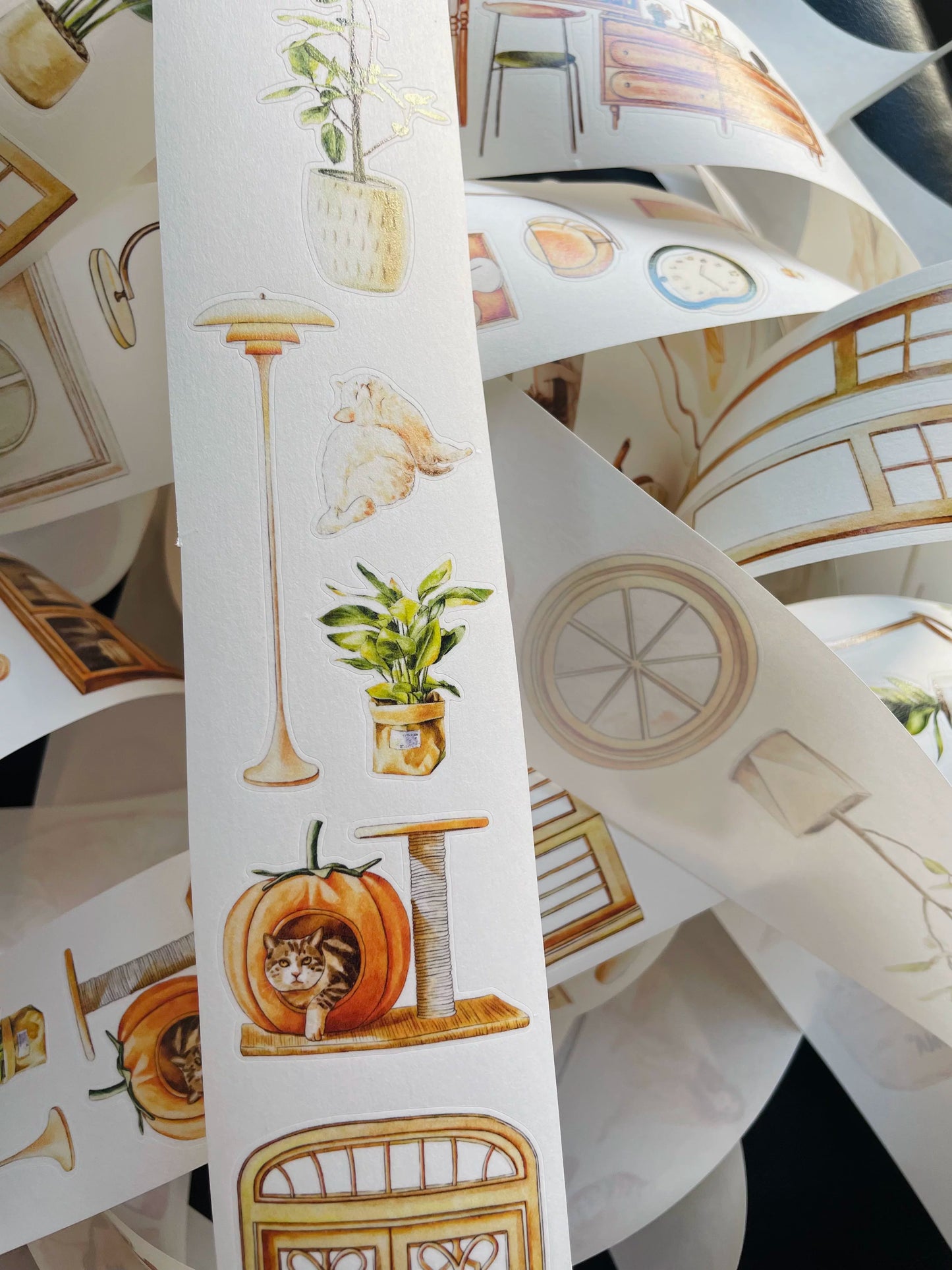 ZaoZao Vol3【Small Object】Original Design Kiss-Cut Washi PET Tape Stickers,for Scrapbook Supplies,Journaling,Junk Journal,Bullet Journal,Planner Stickers