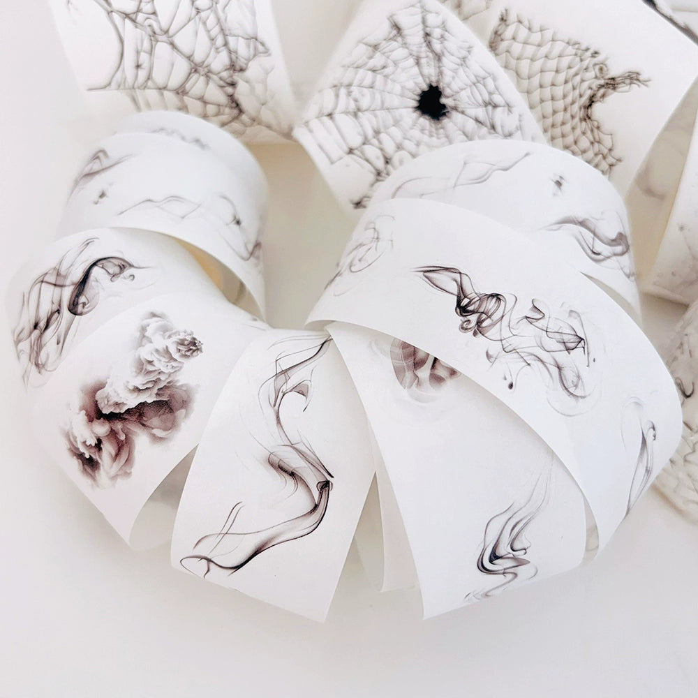 Simple Washi Tape【 Different Feeling 】 Roll Net Smoke Background Color Block Stickers Dreamy
