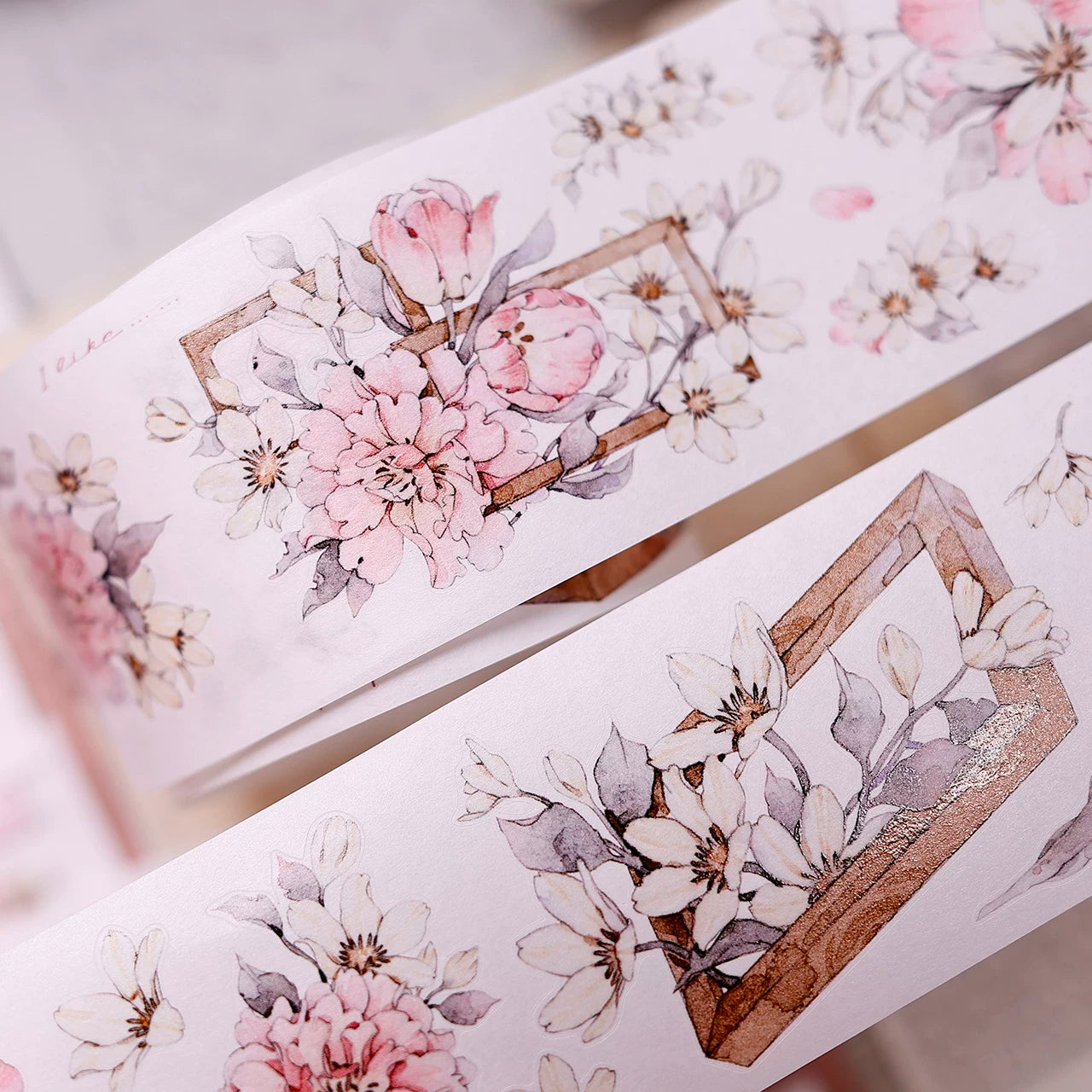 XiaoBaiJia Salt Series【Powdered Floss】Pre-cut Orginal Design Washi/Pet Tape Light Retro Stickers