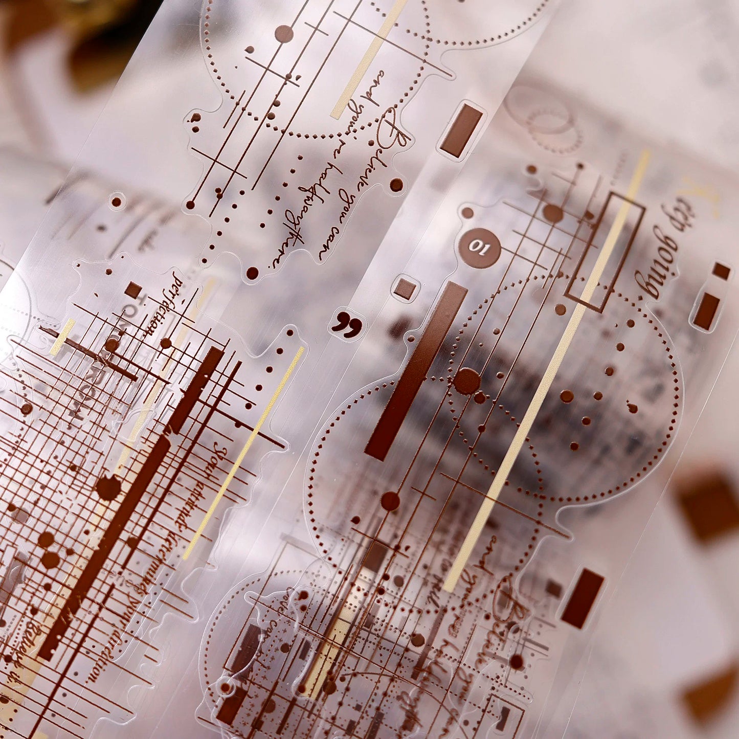 XiaoBaiJia Salt Series【Shadow Serenade】Pre-cut Orginal Design Washi/Pet Tape Light Retro Stickers