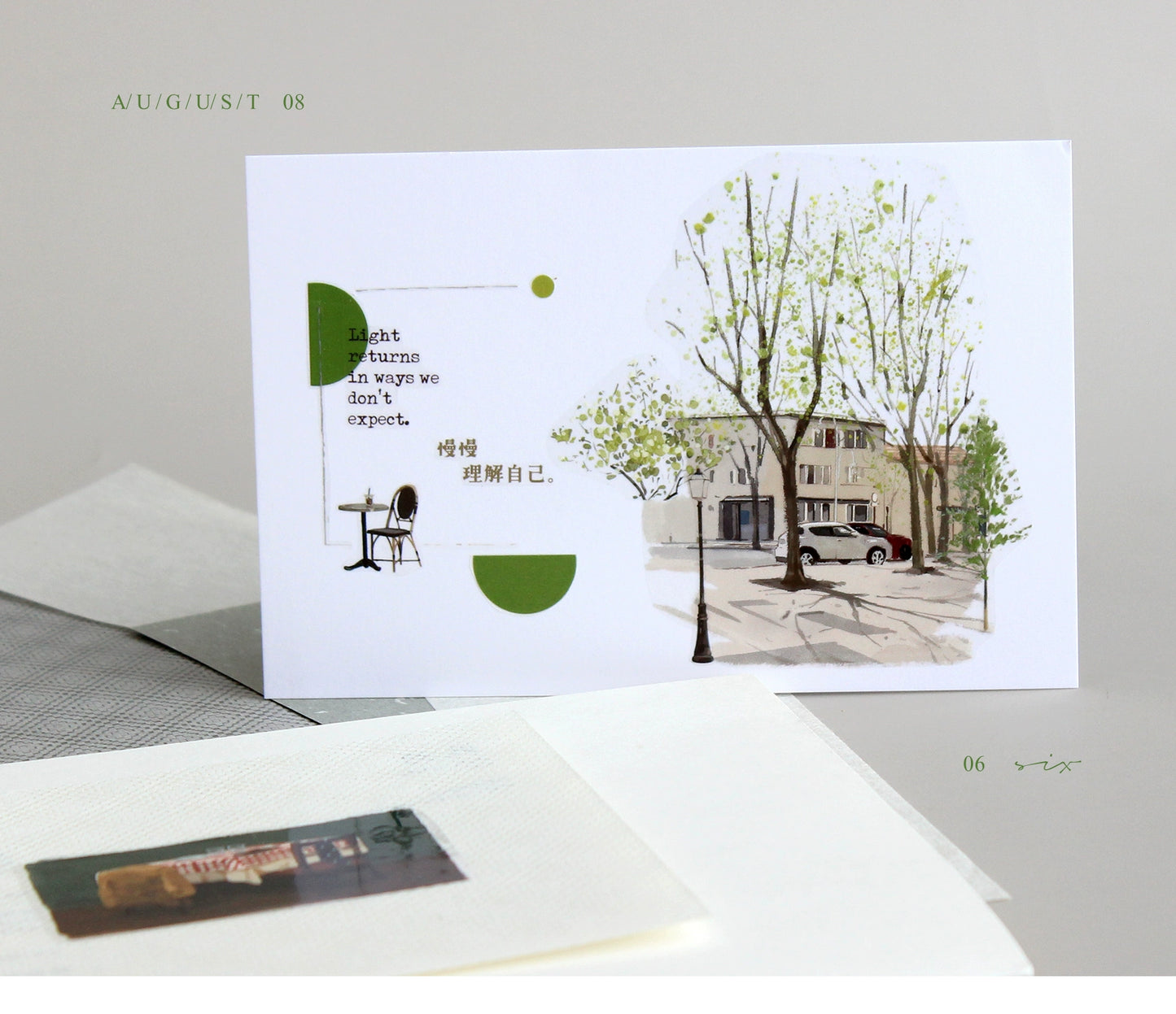 Moodtape【Walking and Drinking Coffee】Original Washi Tape Street View Coffee Stickers