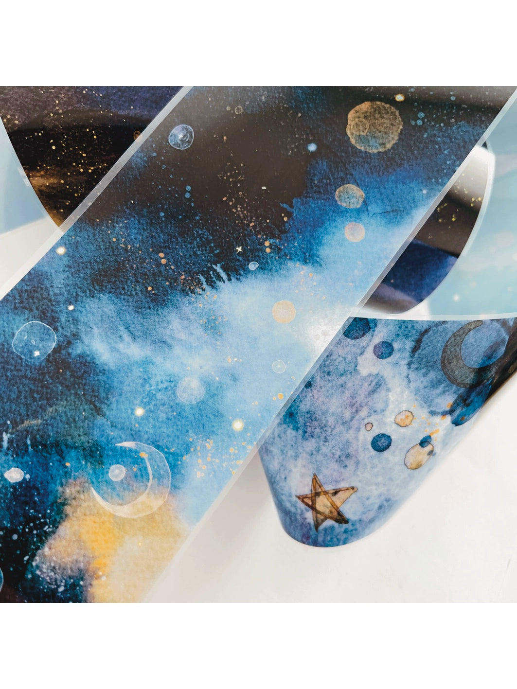 DingDing Vol4【12#Stars and Moon】Original Design Washi Matte PET Journal Tape Versatile Collage Materials