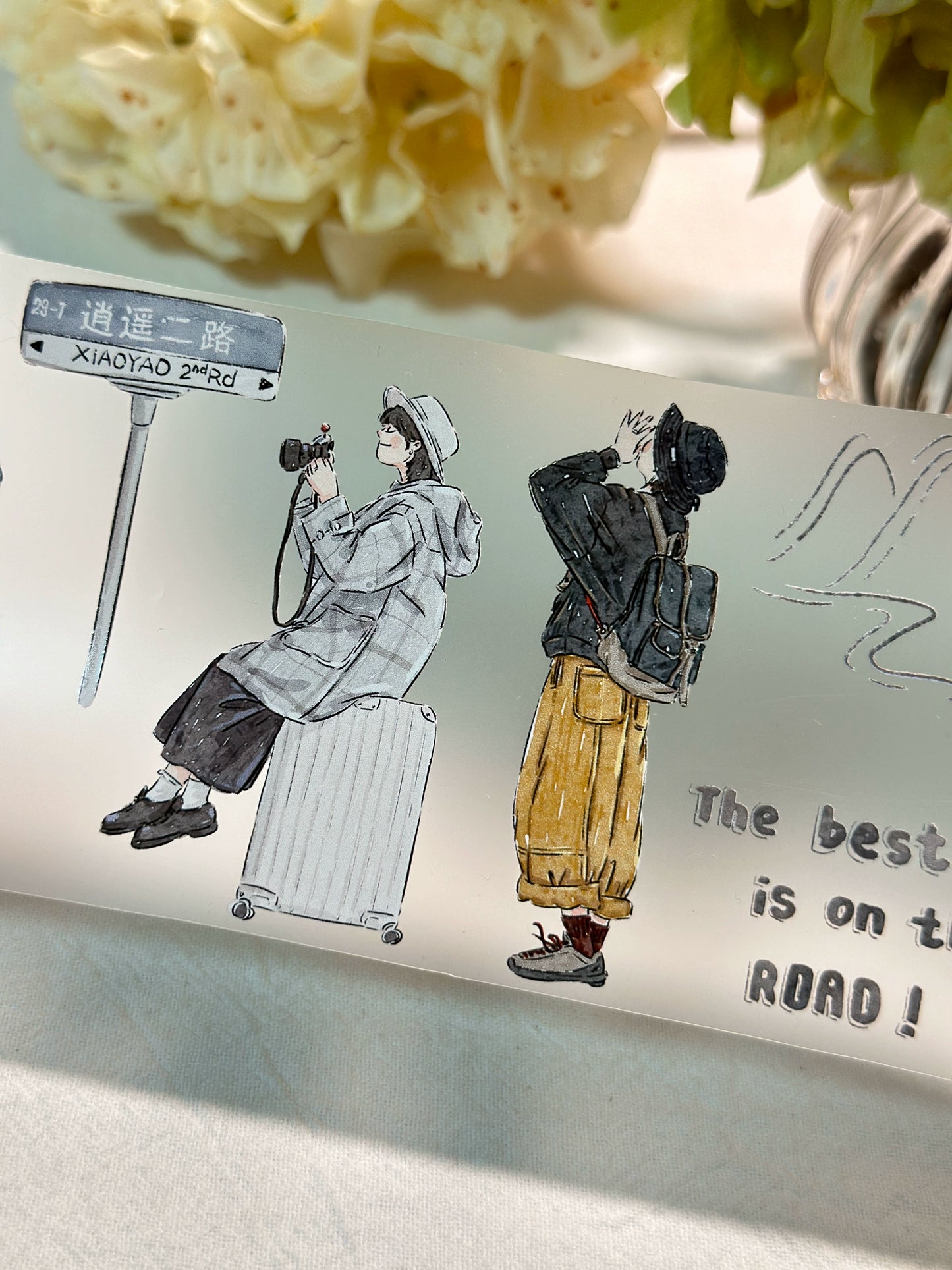 XiYue【Free Verse】Original Character Design Washi/PET Tape Stickers,for Scrapbook Supplies,Journaling,Junk Journal,Bullet Journal,Planner Stickers