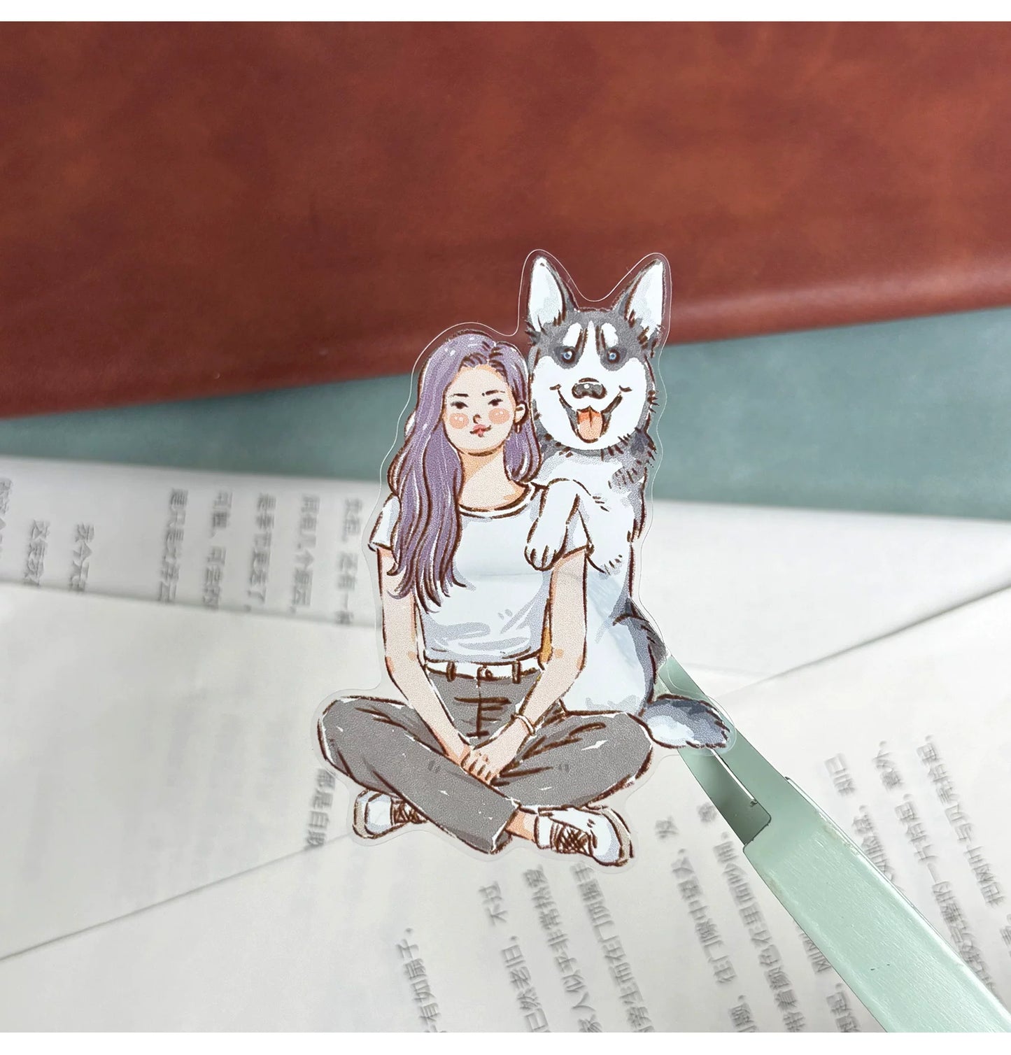 ZiYuanSu【Cute Pet Time】Cat and Dog Scene Pre-cut Washi/PET Tape