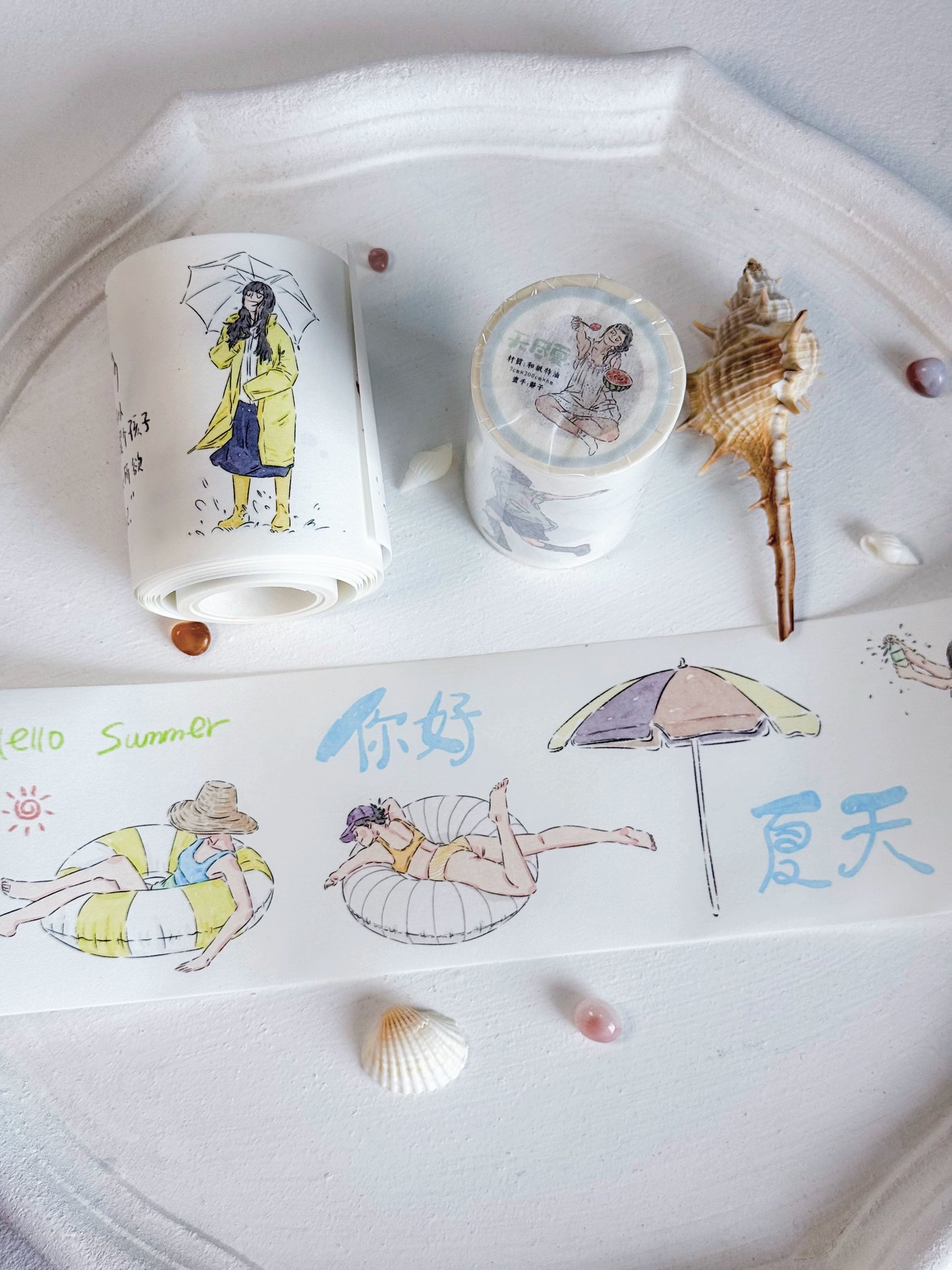 XiYue【Endless Summer】Original Design Washi/PET Tape Stickers