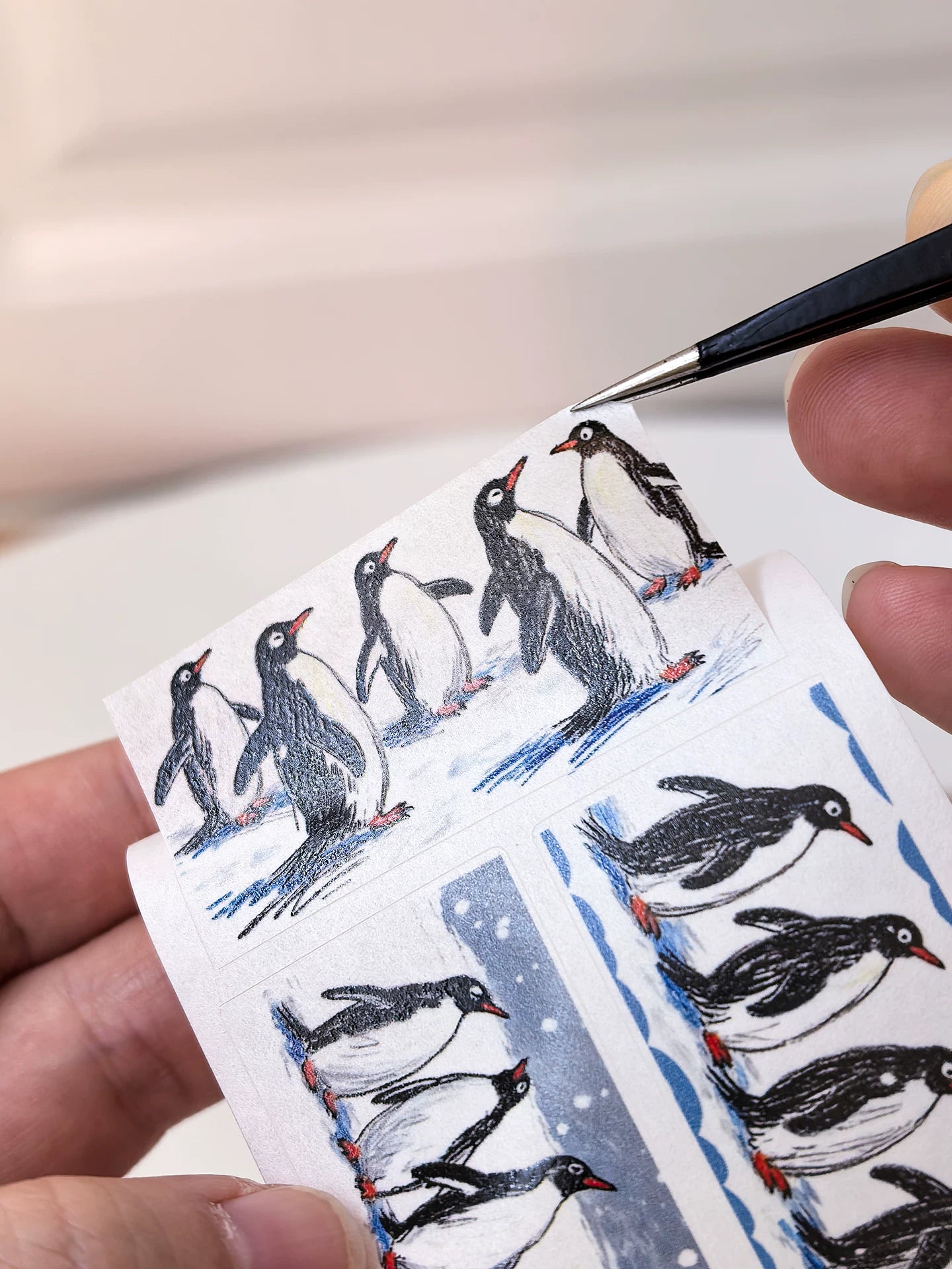 Wait Studio【Winter Narrative】 Pre-cut Light Retro Scene Washi/PET Tape