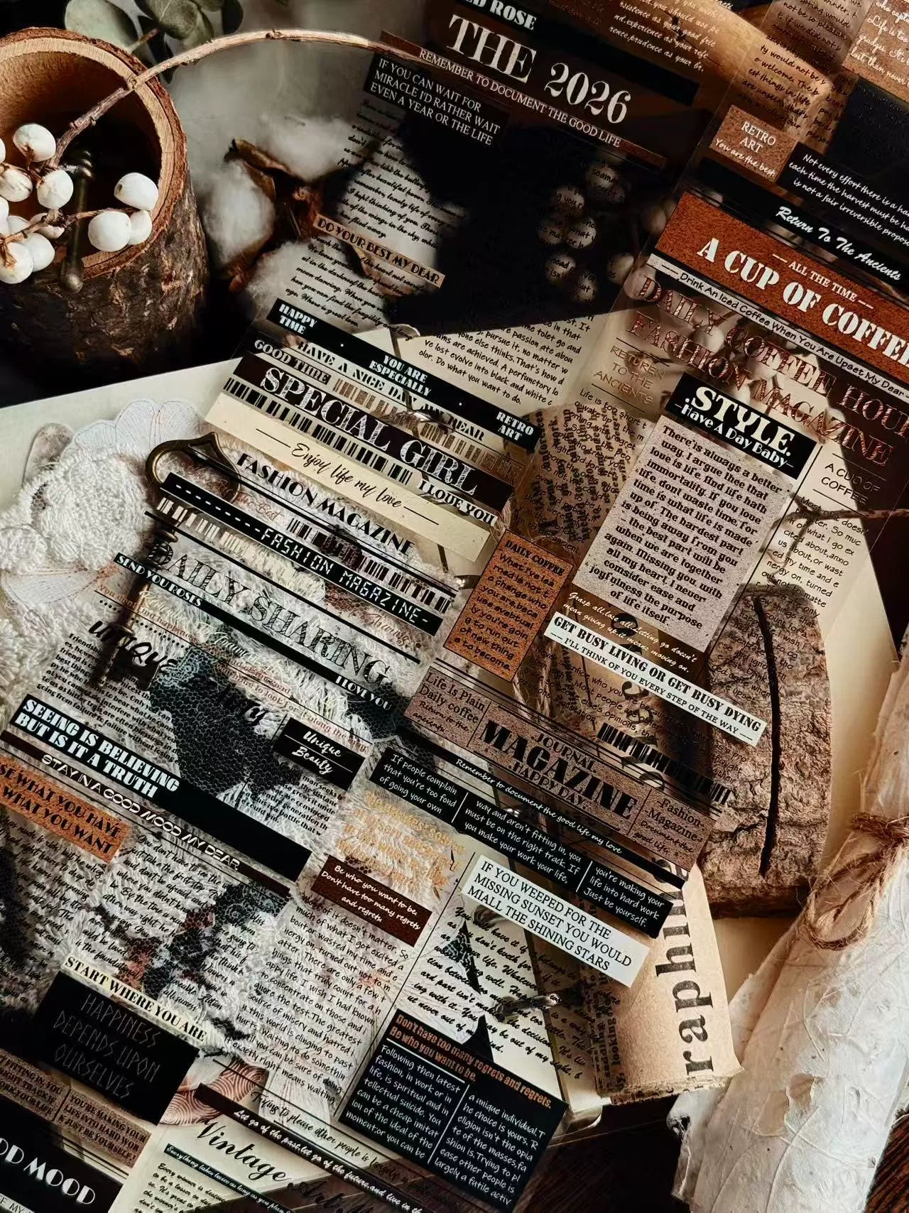 Linlanxi 【Herben Supplement】Original  Washi/Pet Tape - New Fashion Retro Wider English Counted Tape