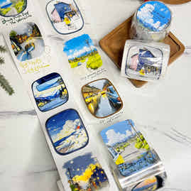 Wait Studio【World Outside the Window】 Pre-cut Light Retro Washi/PET Tape