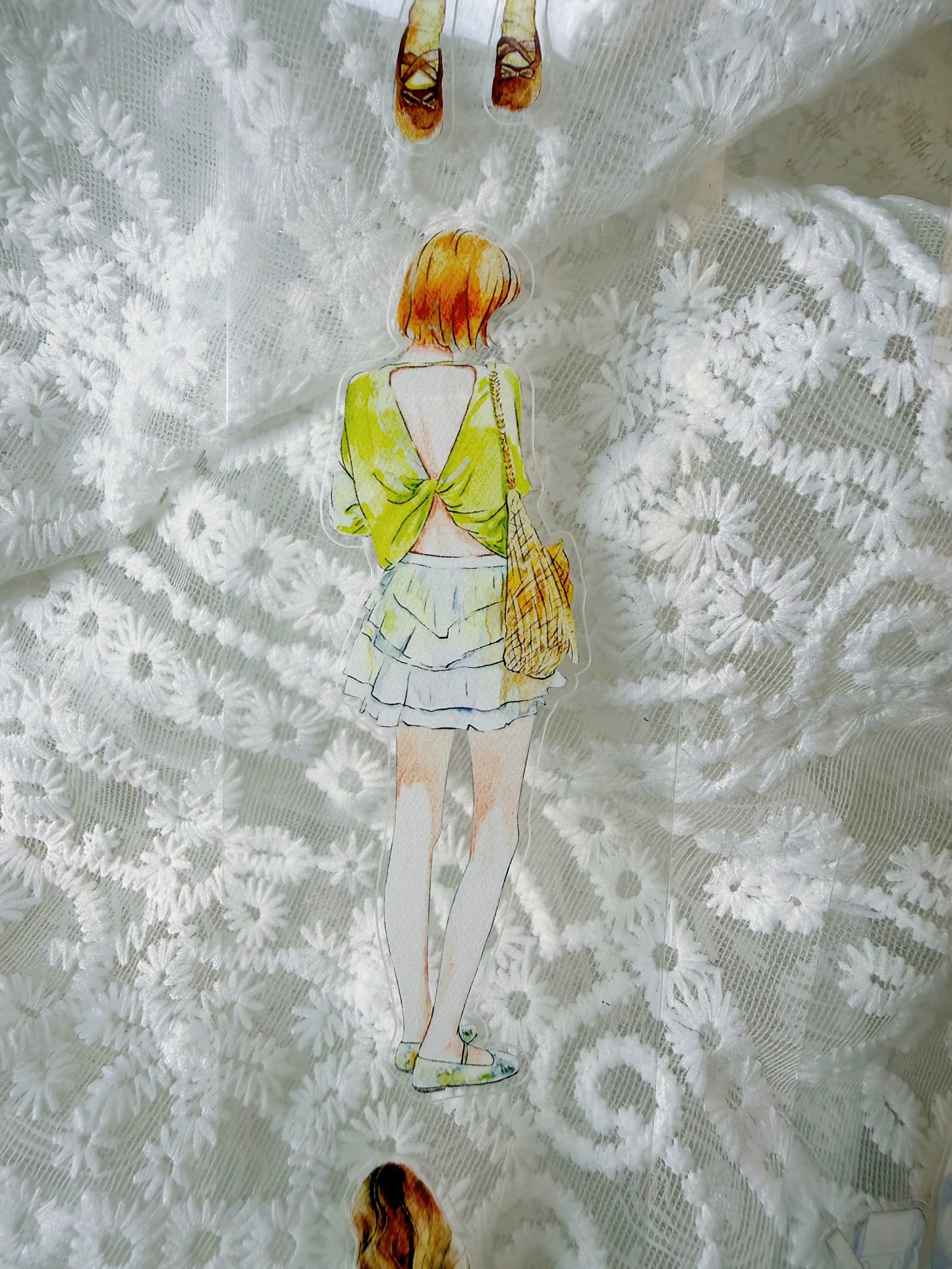 ZaoZao Vol4【XinXin】Original Design Kiss-Cut Washi PET Tape Stickers,for Scrapbook Supplies,Journaling,Junk Journal,Bullet Journal,Planner Stickers