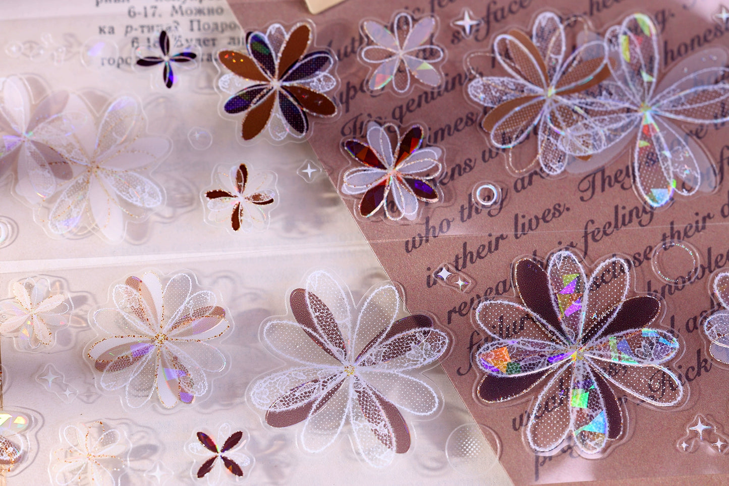 XiaoBaiJia【Cappuccino&White Dream Island】Light Retro Orginal Design Washi Pet Tape Landscape Stickers