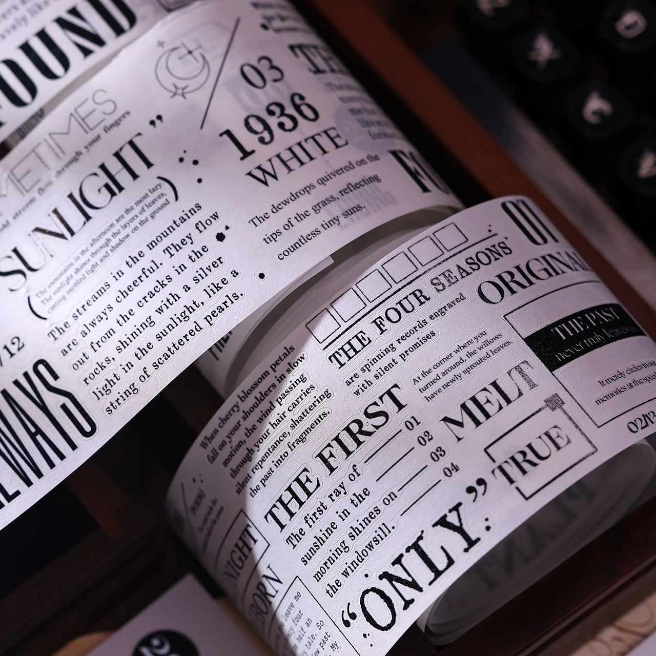 XiaoBaiJia【Paragraph】Light Retro Orginal Design Washi Pet Tape Landscape Stickers