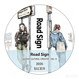 Kaixiaoxun Vol13【Road Sign】 Pre-Cut Long Loop Washi/Matte PET Tape for Scrapbook Supplies,Junk Journal Supplies