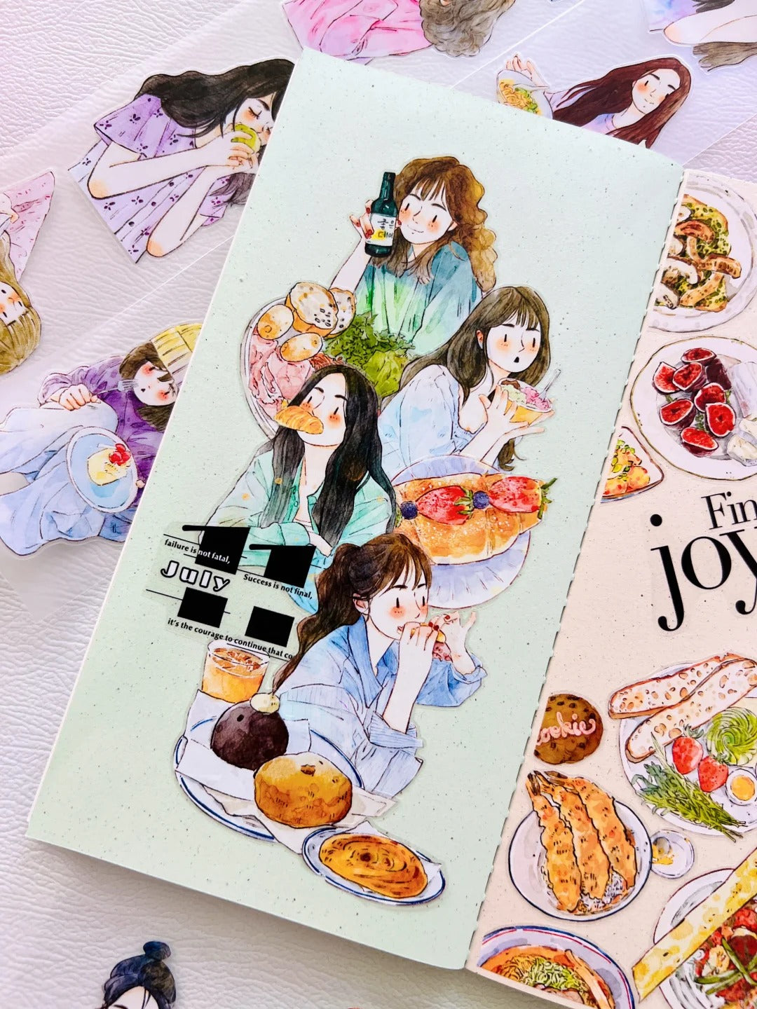 DingDing Washi Tape Set-2 Rolls(56+57) Washi/PET Tape Stickers,Original Designs,Fashion Characters Figures for Scrapbooks Supplies,Journaling,Junk Journal,Bullet Journals,Planners