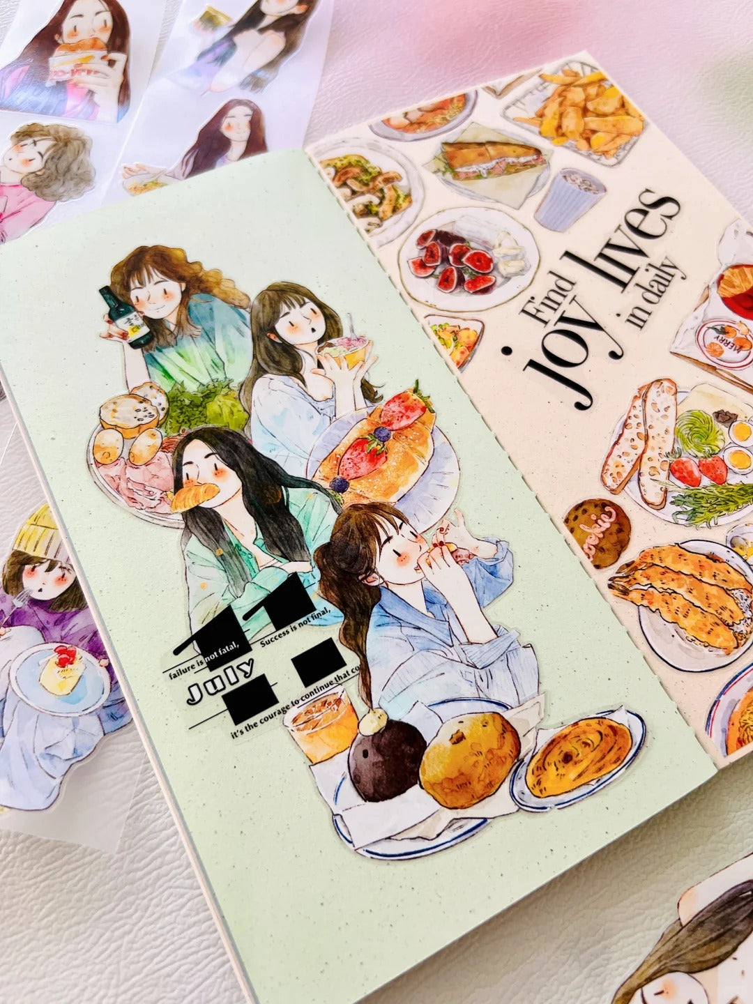 DingDing Washi Tape Set-2 Rolls(56+57) Washi/PET Tape Stickers,Original Designs,Fashion Characters Figures for Scrapbooks Supplies,Journaling,Junk Journal,Bullet Journals,Planners