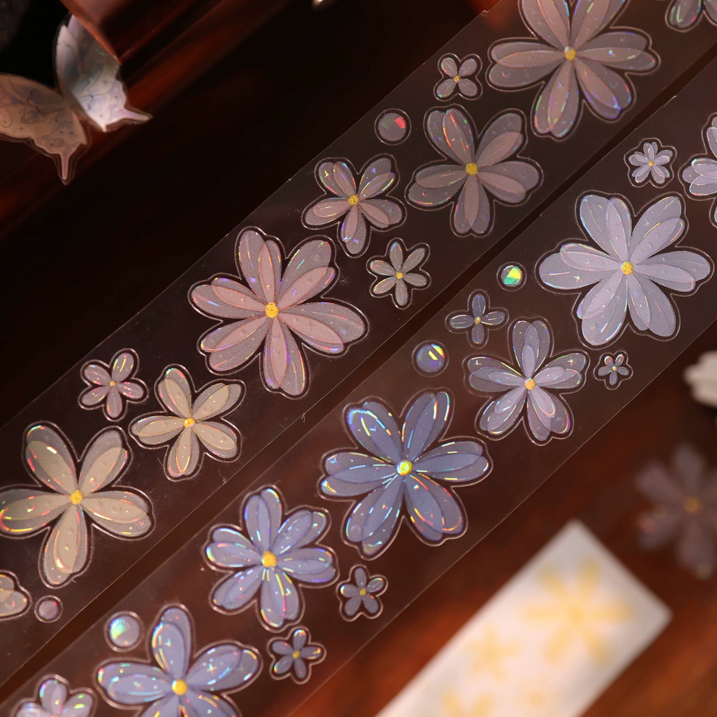 YiEr Vol17【Little Flower Grocery Store】Kiss-cut Light Retro Floral Washi Tape and PET Stickers