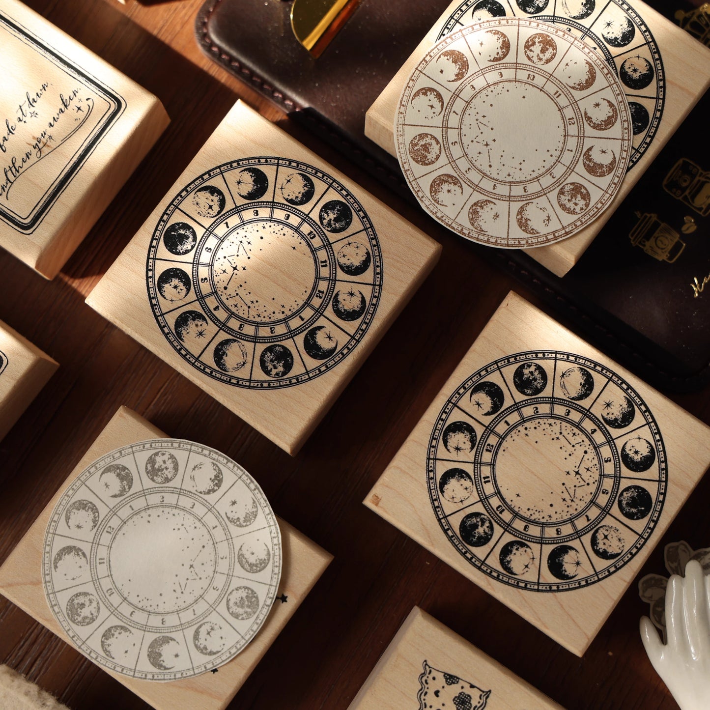 YiEr Vol16【Bell Compass Stamp】Imported Maple Red Rubber and Maple Wood Stamp