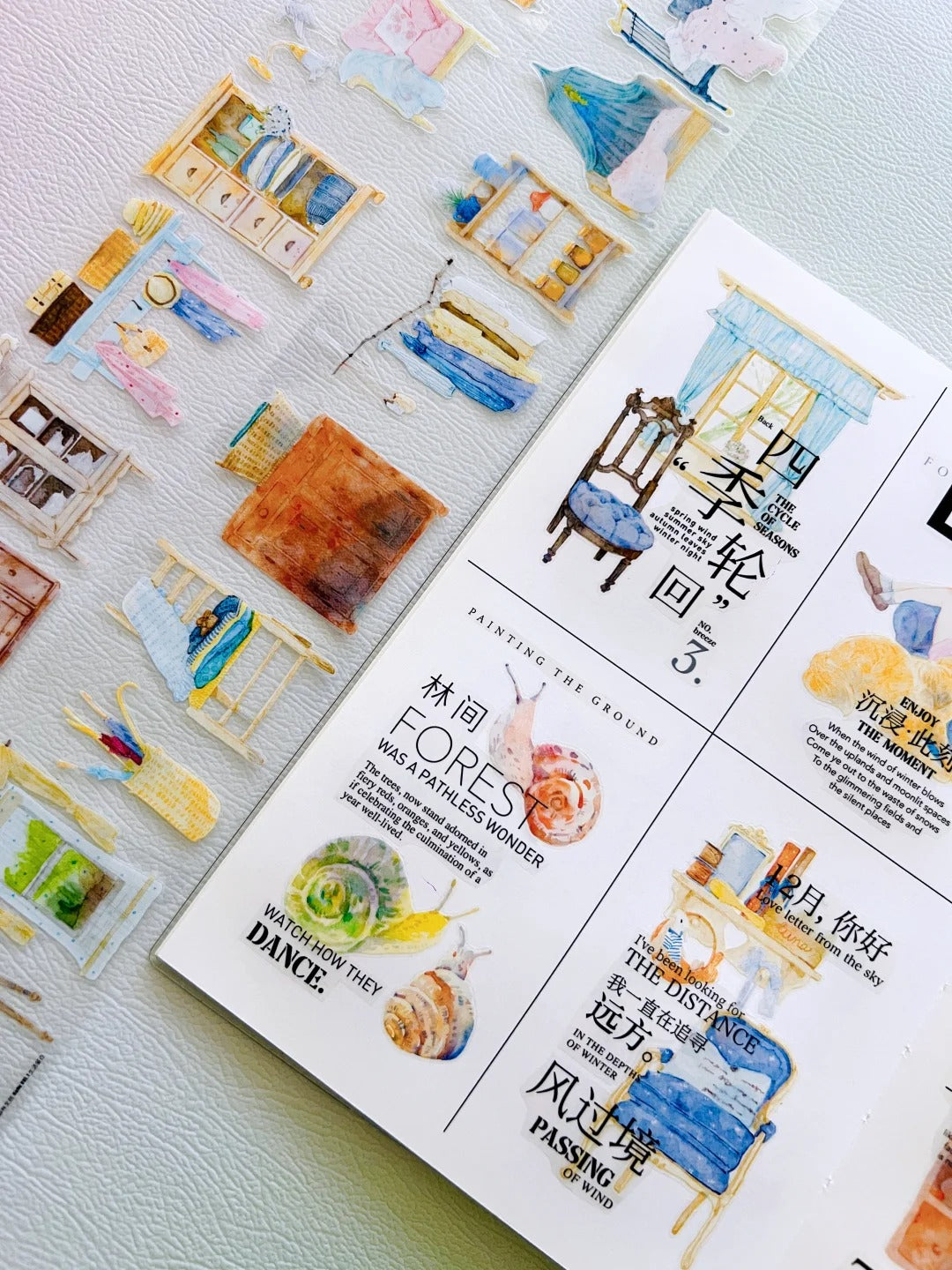 DingDing NuNu Washi Tape Set-2 Rolls(N03+N04) Washi/PET Tape Stickers,Original Designs for Scrapbooks Supplies,Junk Journal,Bullet Journals,Planners