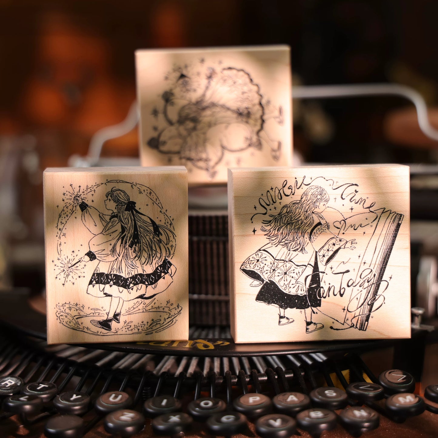 YiEr Vol17【Magical Girl】Imported Maple Red Rubber and Maple Wood Stamp