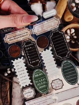 Linlanxi Vol13【Retro Sticky Notes】Original Design Retro Kiss-cut Note Washi Pet Tape