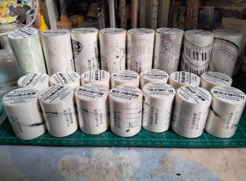 Rita's Little World【Basic Framework (43～61) 10cm*5m】Washi Paper Tape